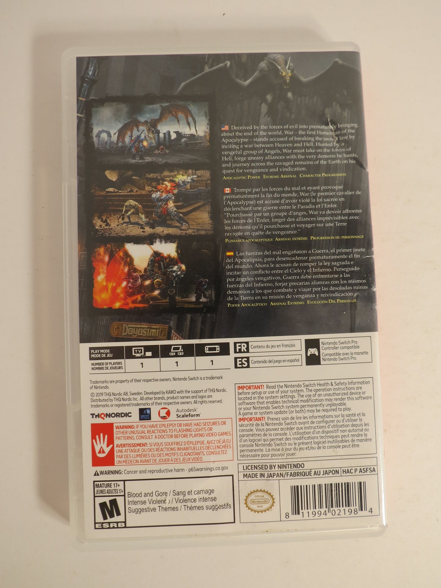 Darksiders: Warmastered Edition Nintendo Switch Game CB