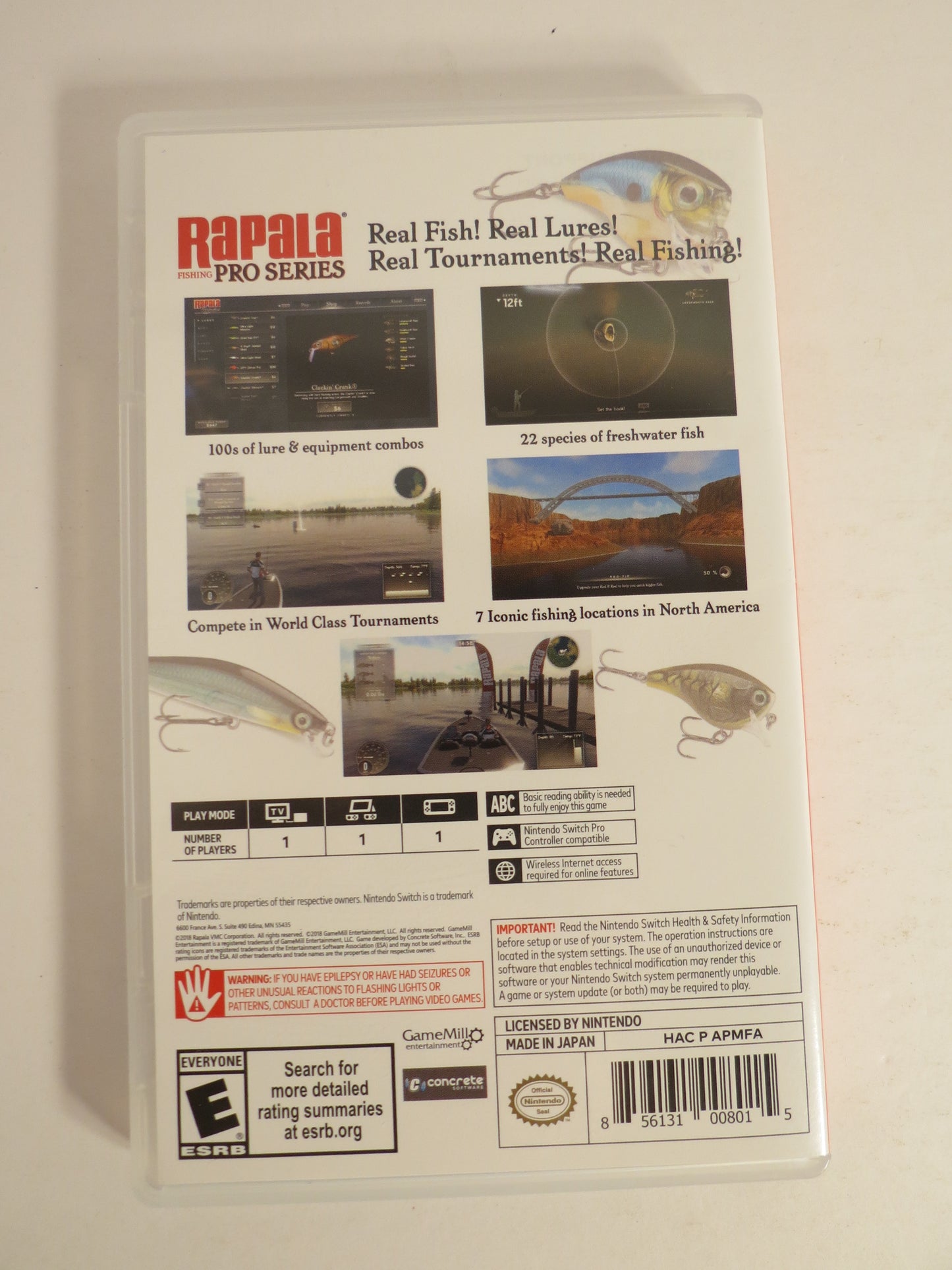 Rapala Fishing Pro Series Nintendo Switch Game CB