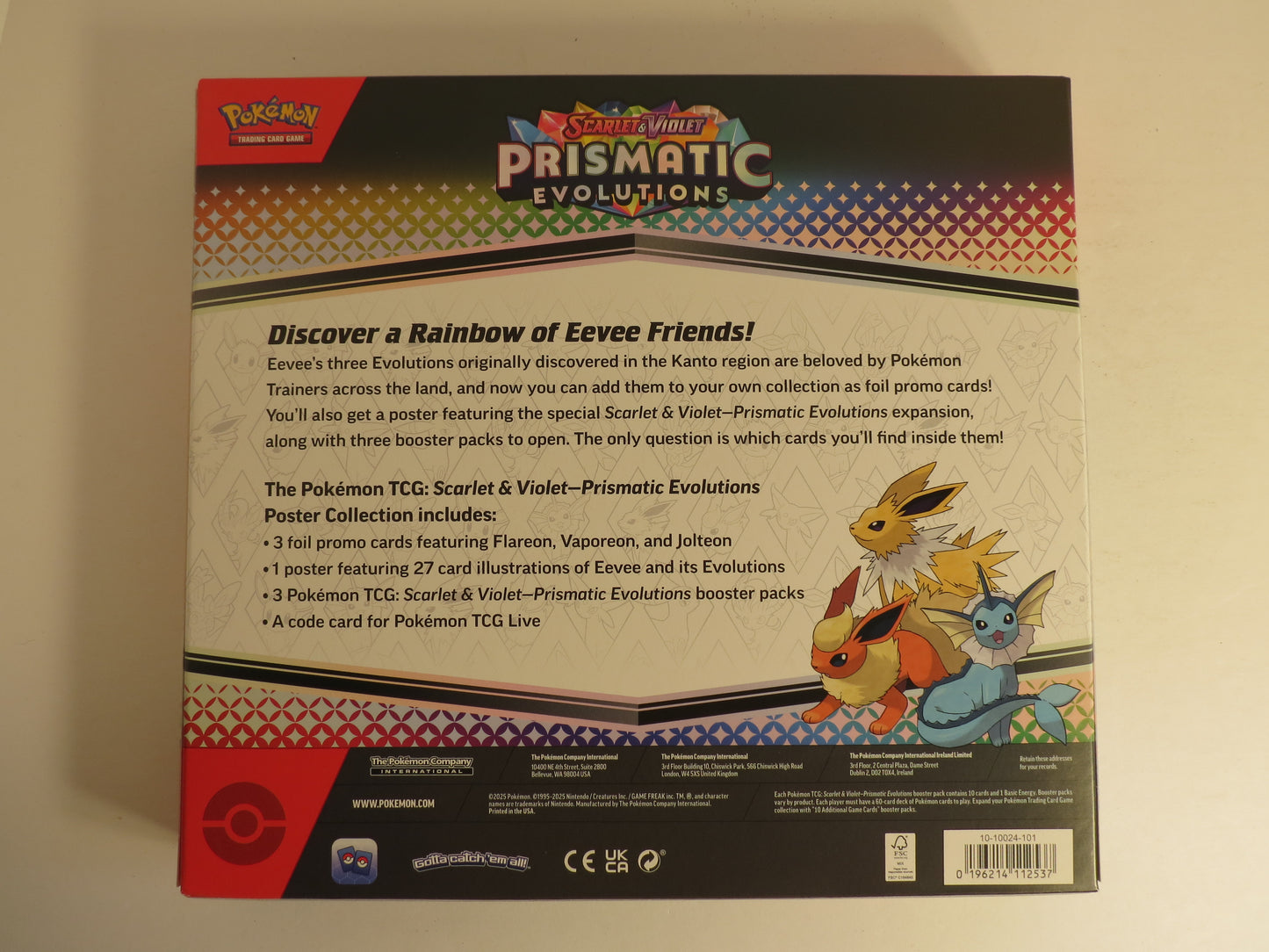 Prismatic Evolutions Poster Collection Box Pokemon Sealed