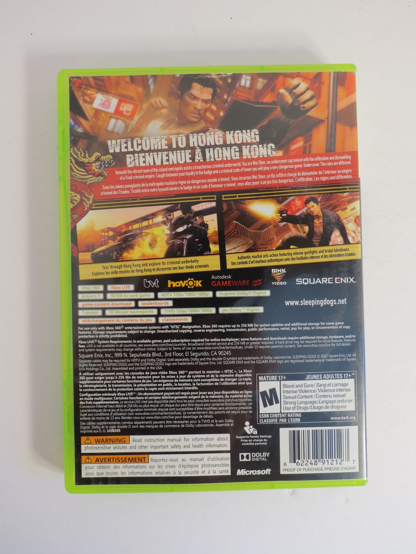 Sleeping Dogs Xbox 360 Game CIB