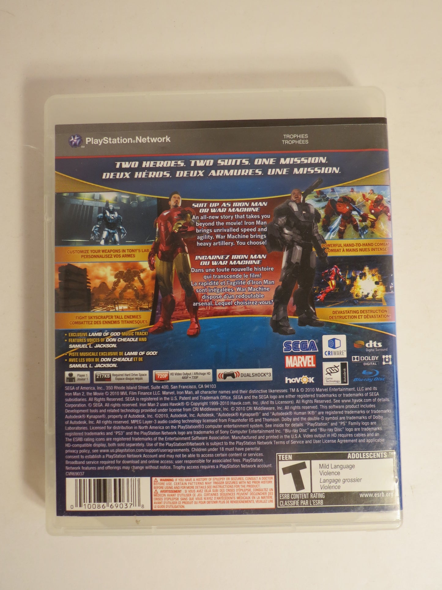 Iron Man 2 Playstation 3 PS3 Game CIB