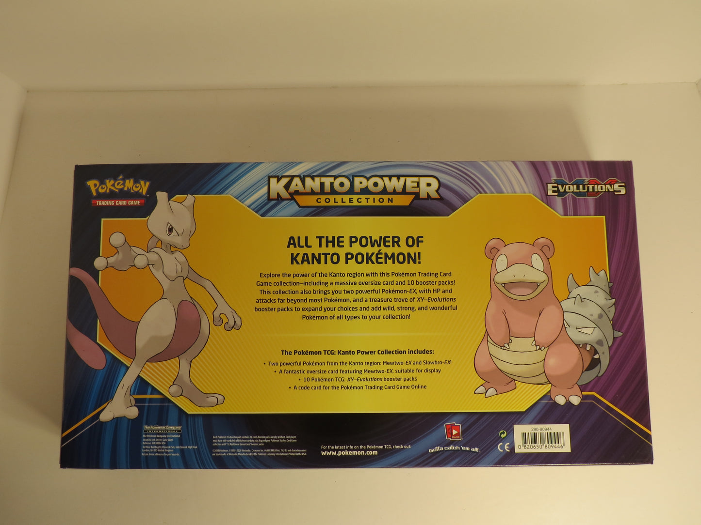 Evolutions Kanto Power Collection Box Mewtwo EX Slowbro EX Pokemon Sealed