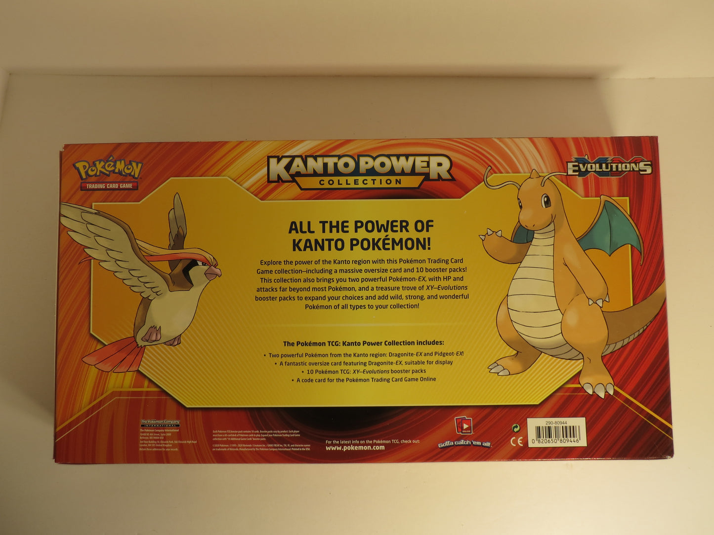 Evolutions Kanto Power Collection Box Dragonite EX Pidgeot EX Pokemon Sealed