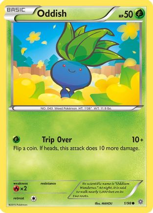 Oddish 1/98 - XY  Ancient Origins Reverse Holofoil