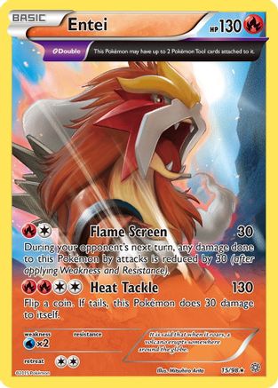 Entei (15) 15/98 - XY  Ancient Origins Holofoil