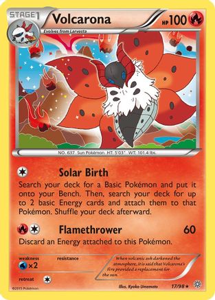 Volcarona (17) 17/98 - XY  Ancient Origins Reverse Holofoil