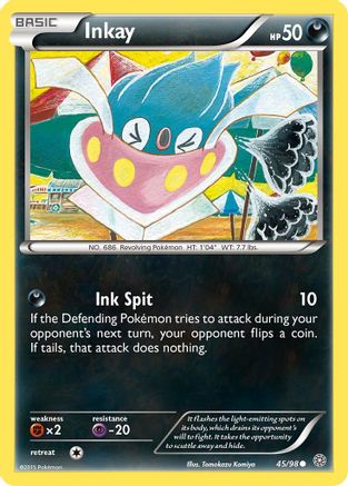 Inkay 45/98 - XY  Ancient Origins Reverse Holofoil