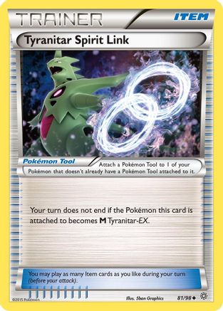 Tyranitar Spirit Link 81/98 - XY  Ancient Origins Reverse Holofoil