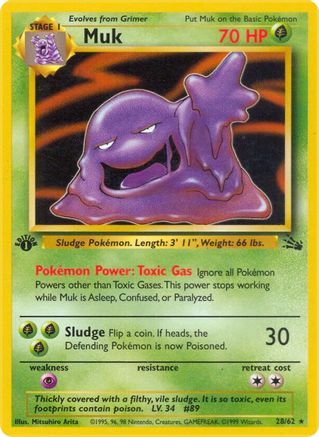 Muk (28) 28/62 - Fossil 1st Edition