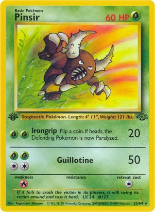 Pinsir (25) 25/64 - Jungle 1st Edition