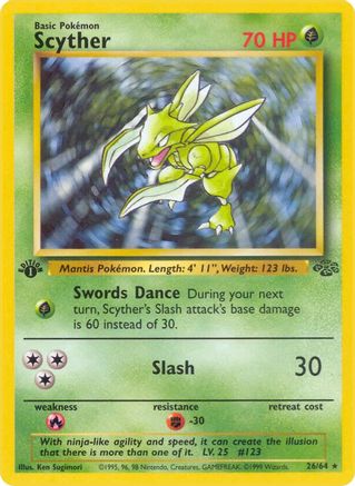 Scyther (26) 26/64 - Jungle 1st Edition