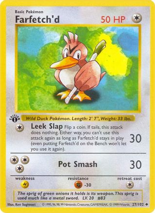 Farfetch'd 27 - Base Set Shadowless Unlimited