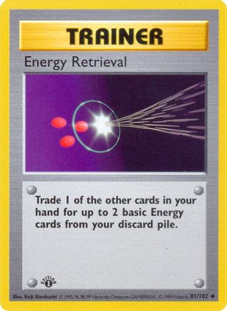 Energy Retrieval 81 - Base Set Shadowless 1st Edition