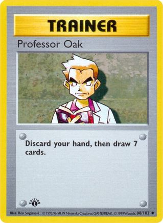 Professor Oak 88 - Base Set Shadowless 1st Edition