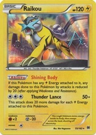 Raikou 55/162 - XY  BREAKthrough Holofoil