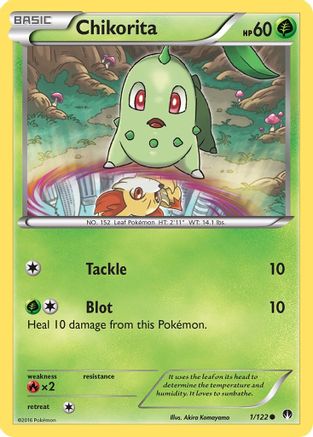 Chikorita 1/122 - XY  BREAKpoint Reverse Holofoil