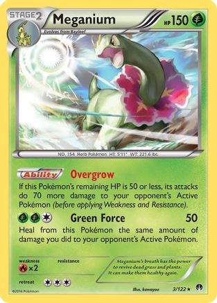 Meganium 3/122 - XY  BREAKpoint Reverse Holofoil
