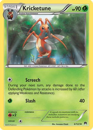 Kricketune 6/122 - XY  BREAKpoint Reverse Holofoil