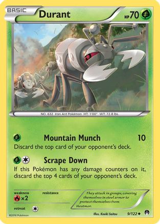 Durant 9/122 - XY  BREAKpoint Reverse Holofoil