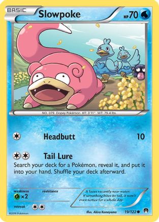 Slowpoke 19/122 - XY  BREAKpoint Reverse Holofoil