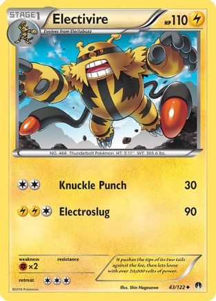 Electivire 43/122 - XY  BREAKpoint Reverse Holofoil