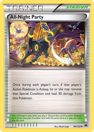 All-Night Party 96/122 - XY  BREAKpoint Reverse Holofoil