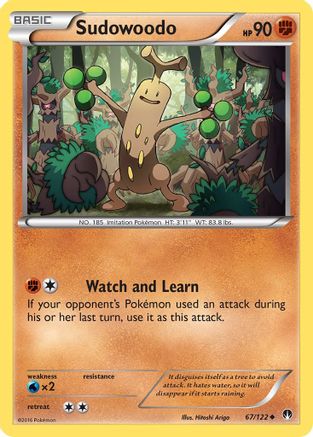Sudowoodo 67/122 - XY  BREAKpoint Reverse Holofoil