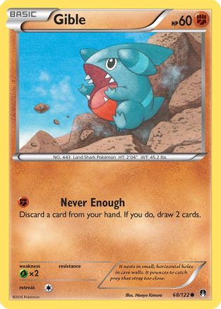 Gible 68/122 - XY  BREAKpoint Reverse Holofoil