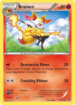 Braixen 12/124 - XY  Fates Collide