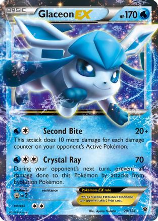 Glaceon EX 20/124 - XY  Fates Collide Holofoil