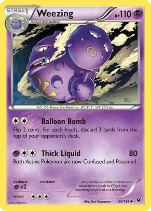 Weezing 28/124 - XY  Fates Collide Reverse Holofoil