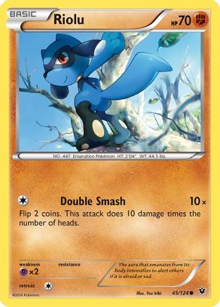 Riolu (45) 45/124 - XY  Fates Collide Reverse Holofoil