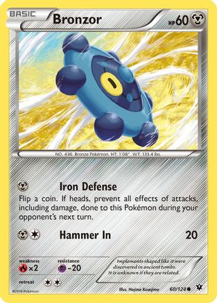 Bronzor 60/124 - XY  Fates Collide Reverse Holofoil