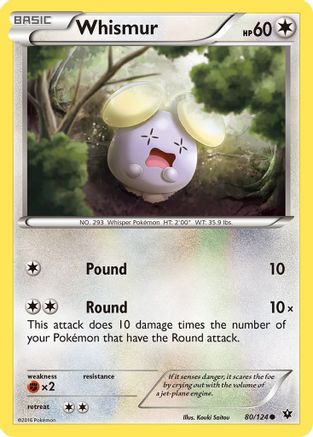 Whismur 80/124 - XY  Fates Collide Reverse Holofoil