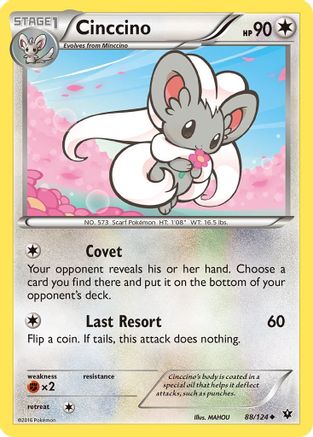 Cinccino (88) 88/124 - XY  Fates Collide Reverse Holofoil