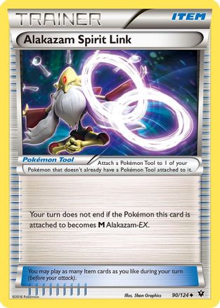 Alakazam Spirit Link 90/124 - XY  Fates Collide Reverse Holofoil