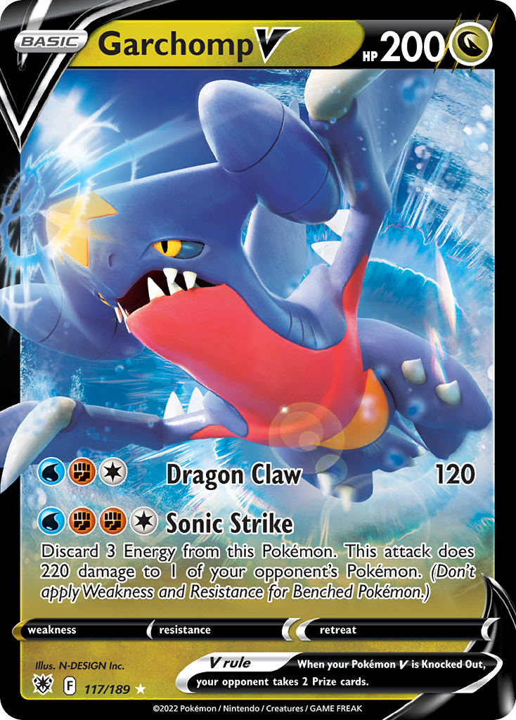 Garchomp V 117/189 - SWSH10 Astral Radiance Holofoil