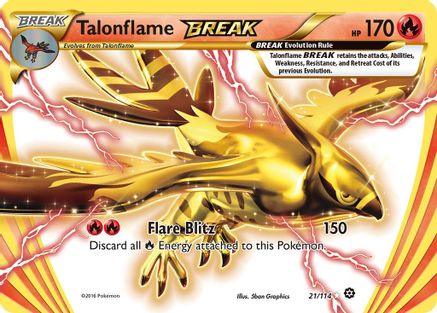 Talonflame BREAK 21/114 - XY  Steam Siege Holofoil