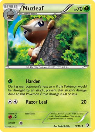 Nuzleaf 10/114 - XY  Steam Siege Reverse Holofoil
