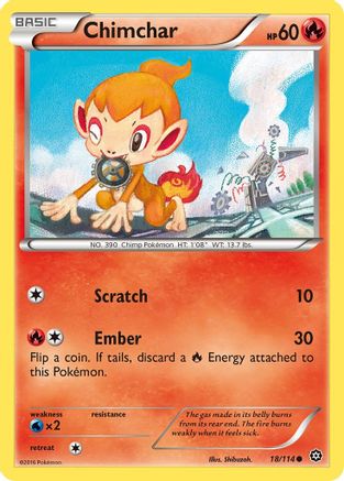 Chimchar 18/114 - XY  Steam Siege Reverse Holofoil