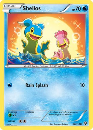 Shellos 28/114 - XY  Steam Siege Reverse Holofoil