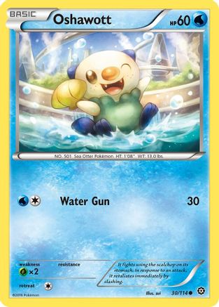Oshawott 30/114 - XY  Steam Siege Reverse Holofoil