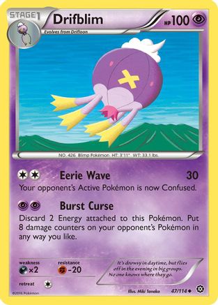 Drifblim 47/114 - XY  Steam Siege Reverse Holofoil
