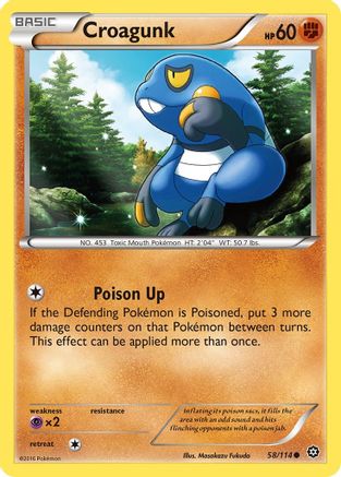 Croagunk 58/114 - XY  Steam Siege Reverse Holofoil