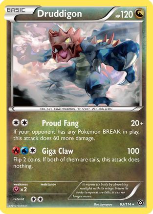 Druddigon 83/114 - XY  Steam Siege Reverse Holofoil