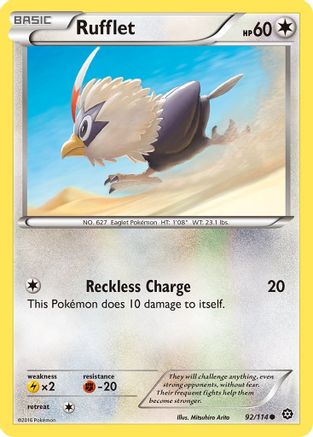 Rufflet 92/114 - XY  Steam Siege Reverse Holofoil