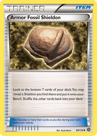 Armor Fossil Shieldon 98/114 - XY  Steam Siege Reverse Holofoil