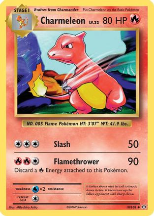 Charmeleon 10/108 - XY  Evolutions Reverse Holofoil