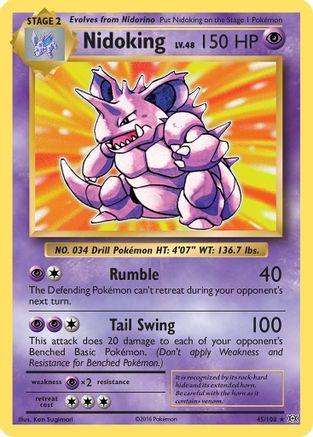 Nidoking 45/108 - XY  Evolutions Holofoil