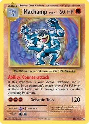 Machamp 59/108 - XY  Evolutions Reverse Holofoil